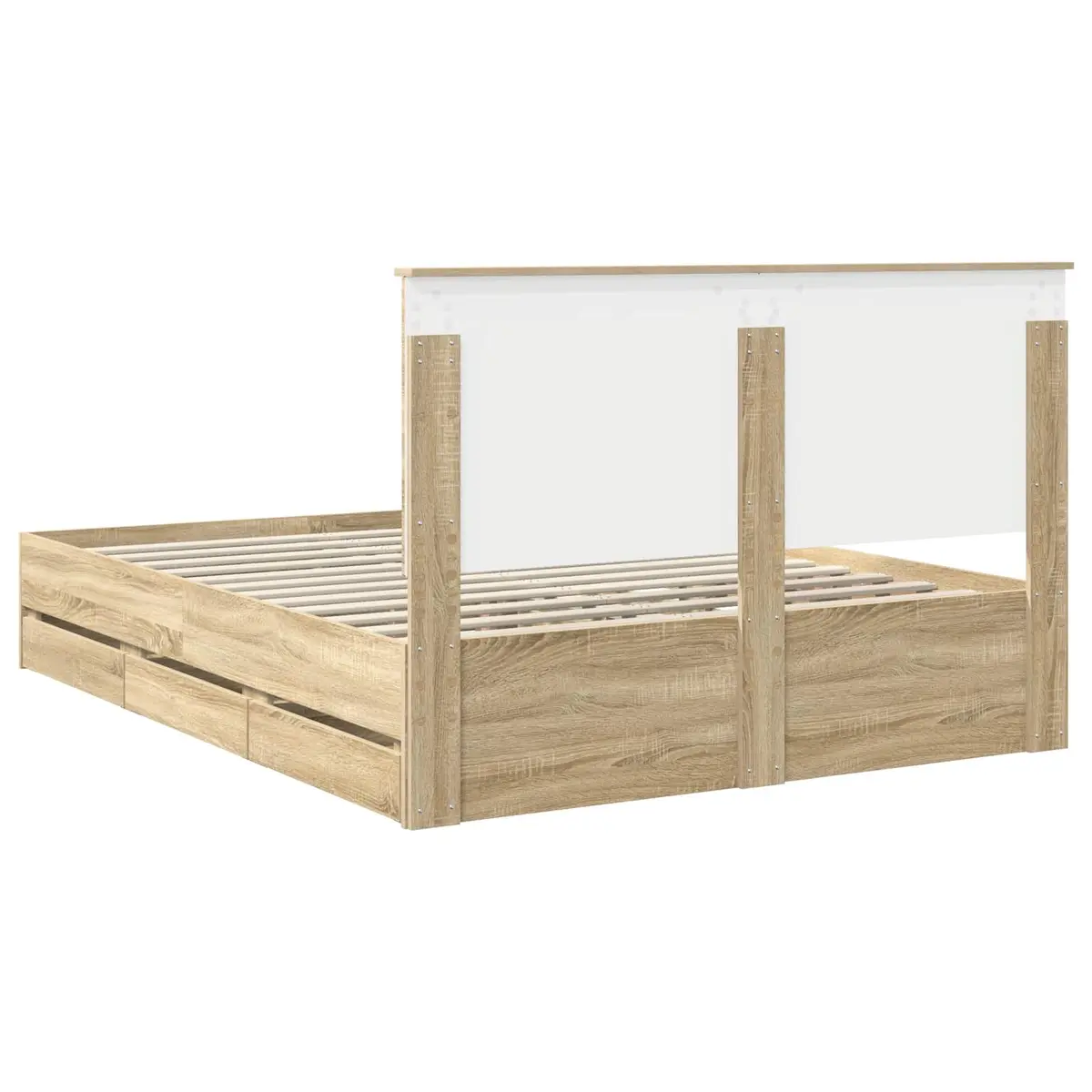 Bed Frame with Drawer Storage Sonoma Oak 150 x 200 cm Engineered Wood