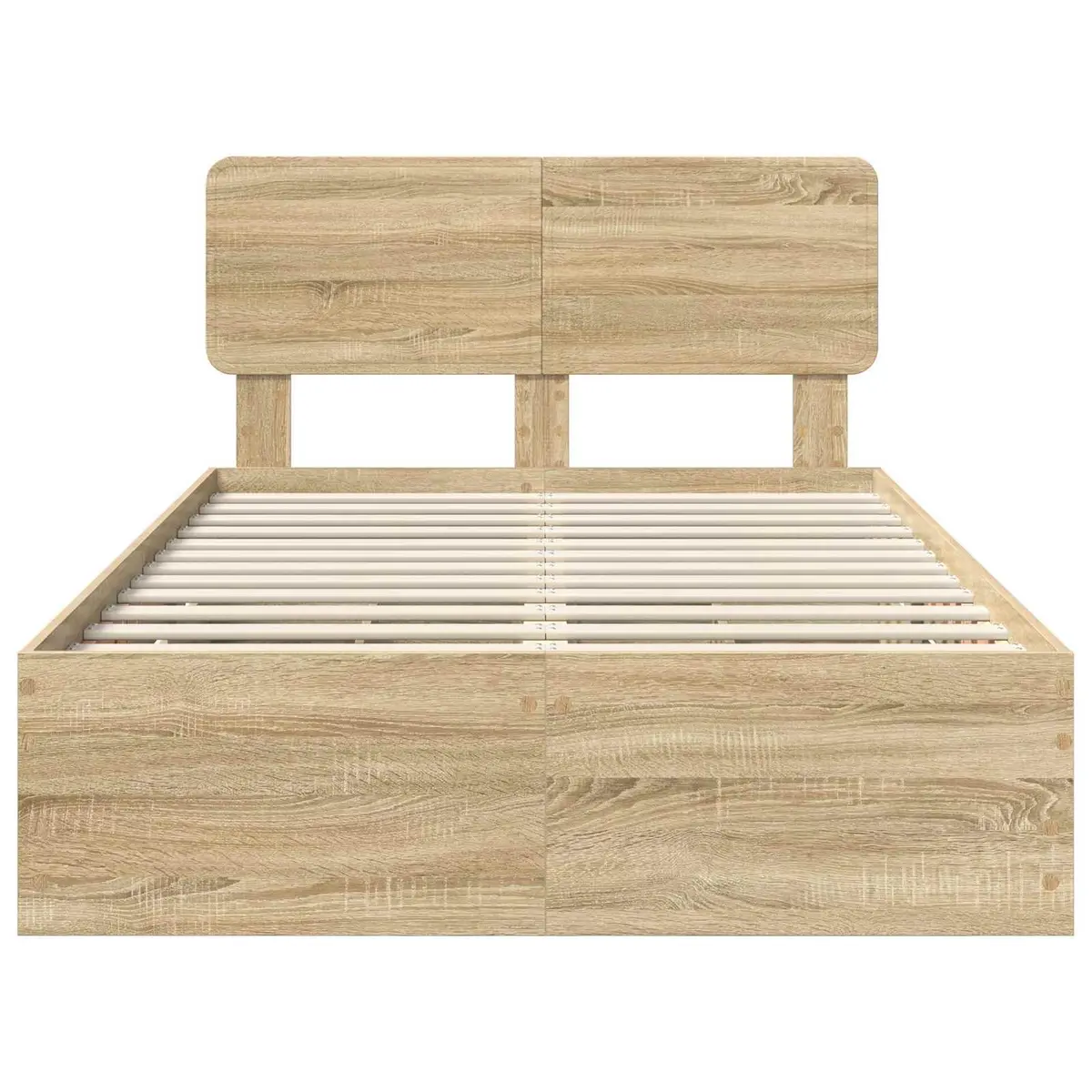 Engineered Wood Bed Frame with Drawers, 135 x 190 cm