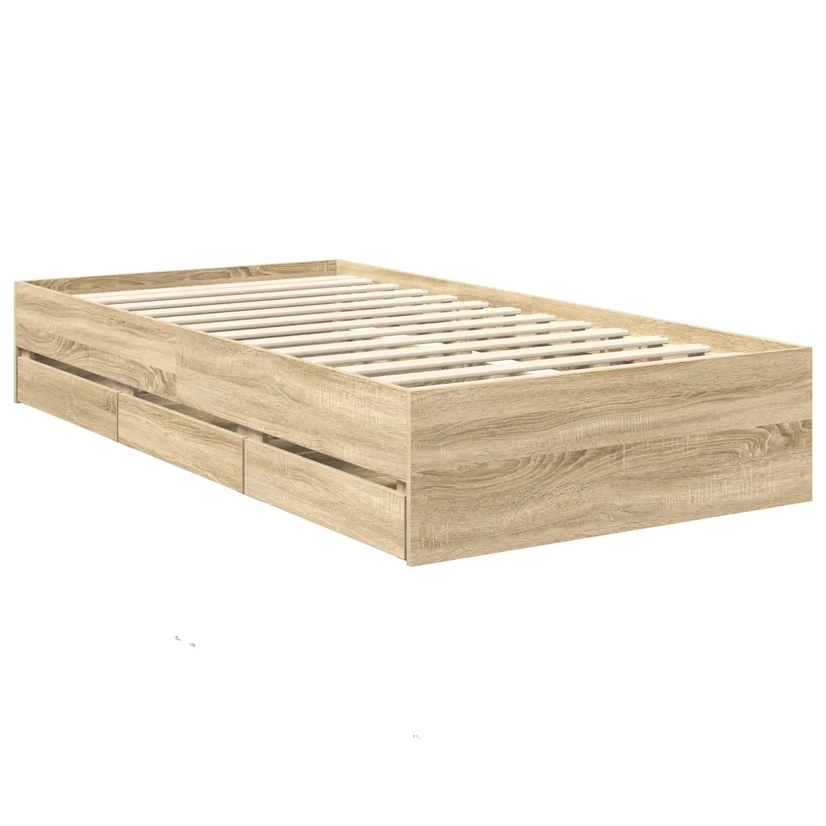 Bed Frame with Storage Drawers 90x190cm