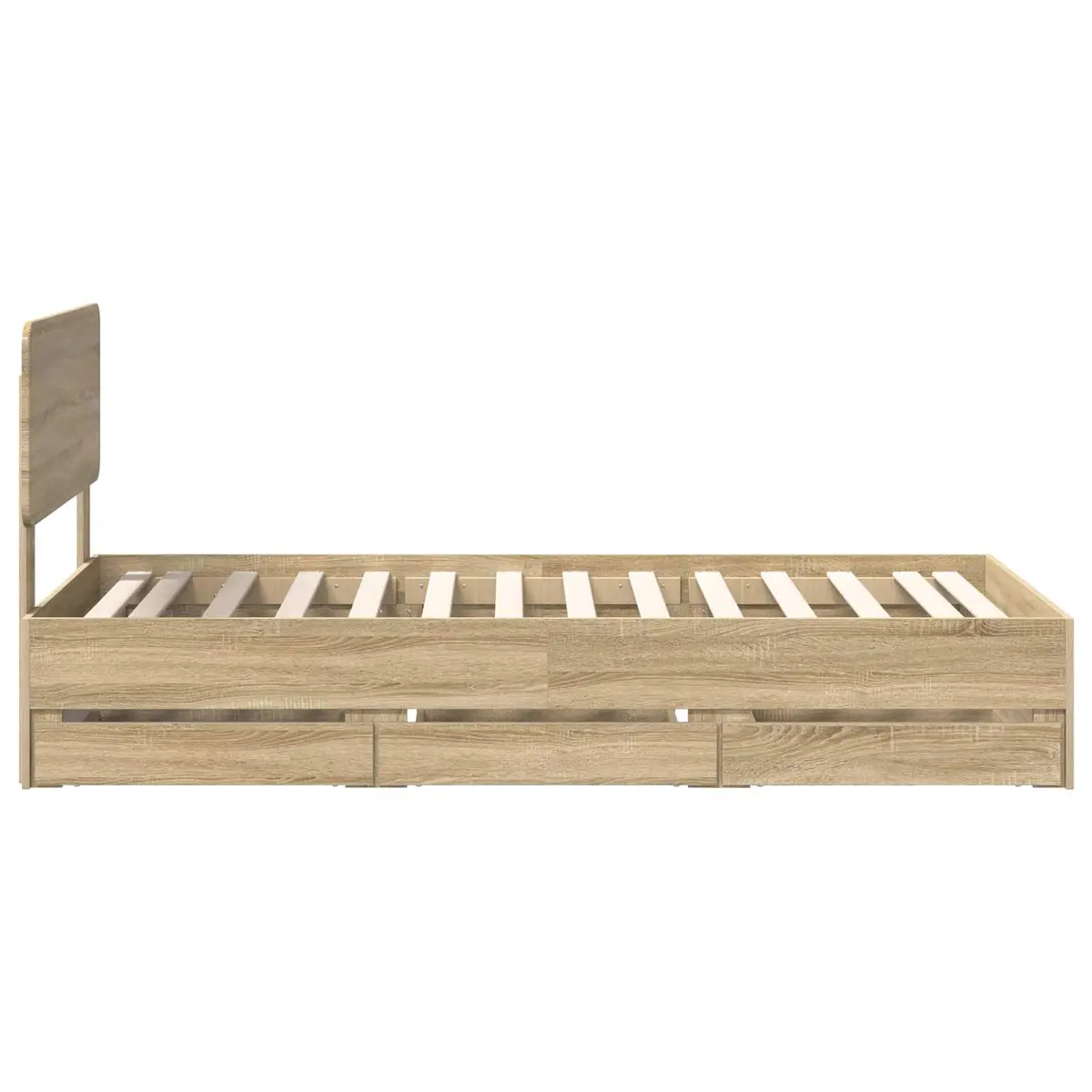 Bed Frame with Storage Drawers 90x190cm