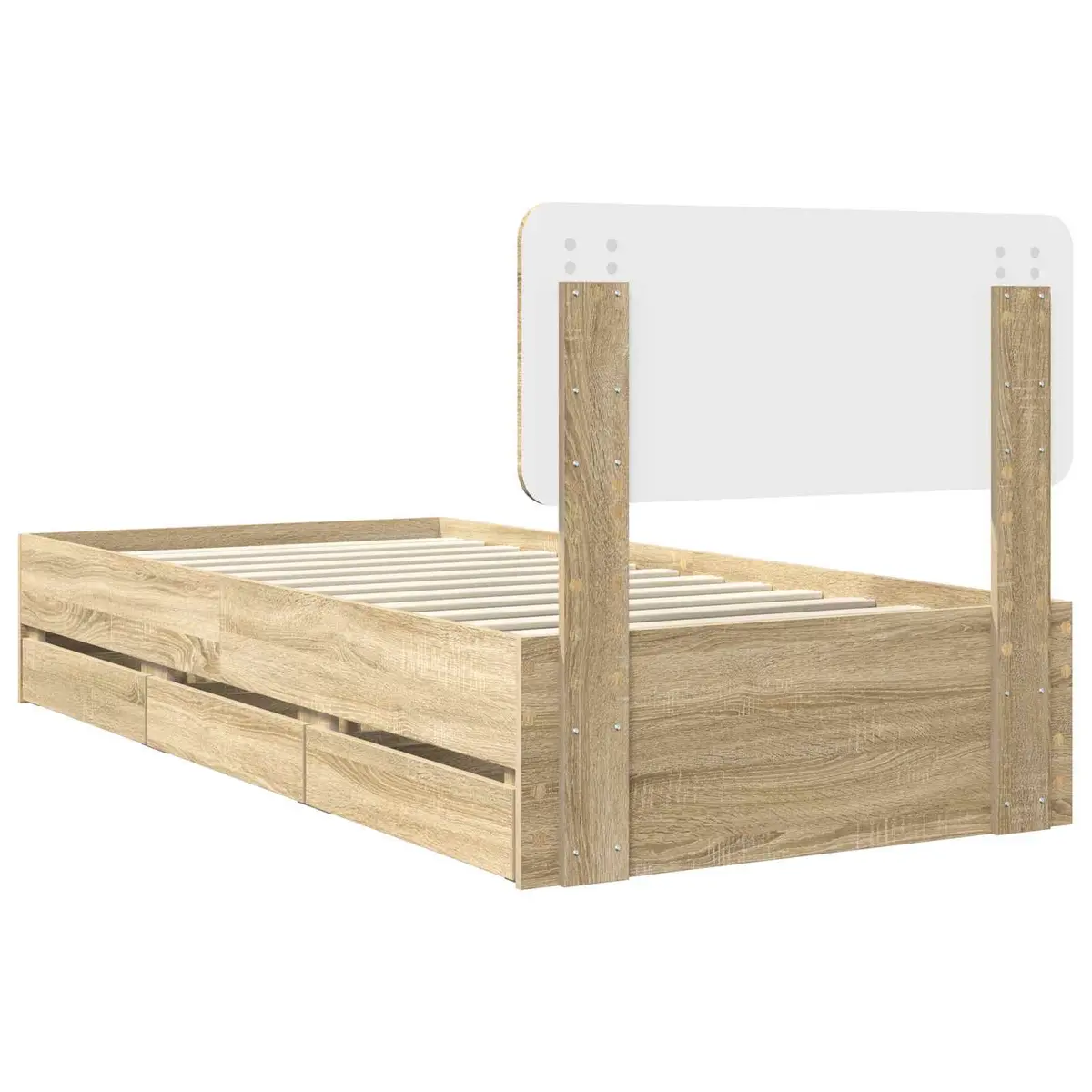 Bed Frame with Storage Drawers 90x190cm