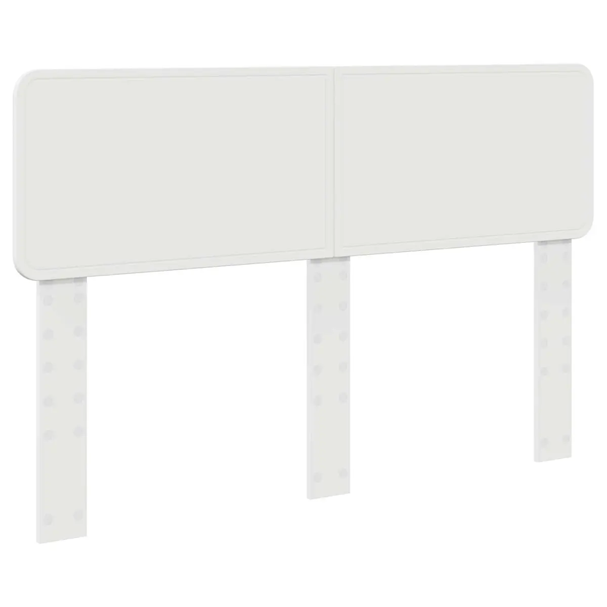 White Bed Frame with Headboard for Bedroom 150 x 200 cm Engineered Wood