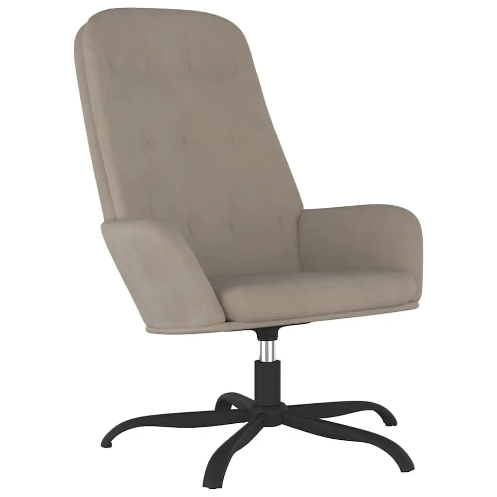 Light Grey Velvet Swivel Arm Chair