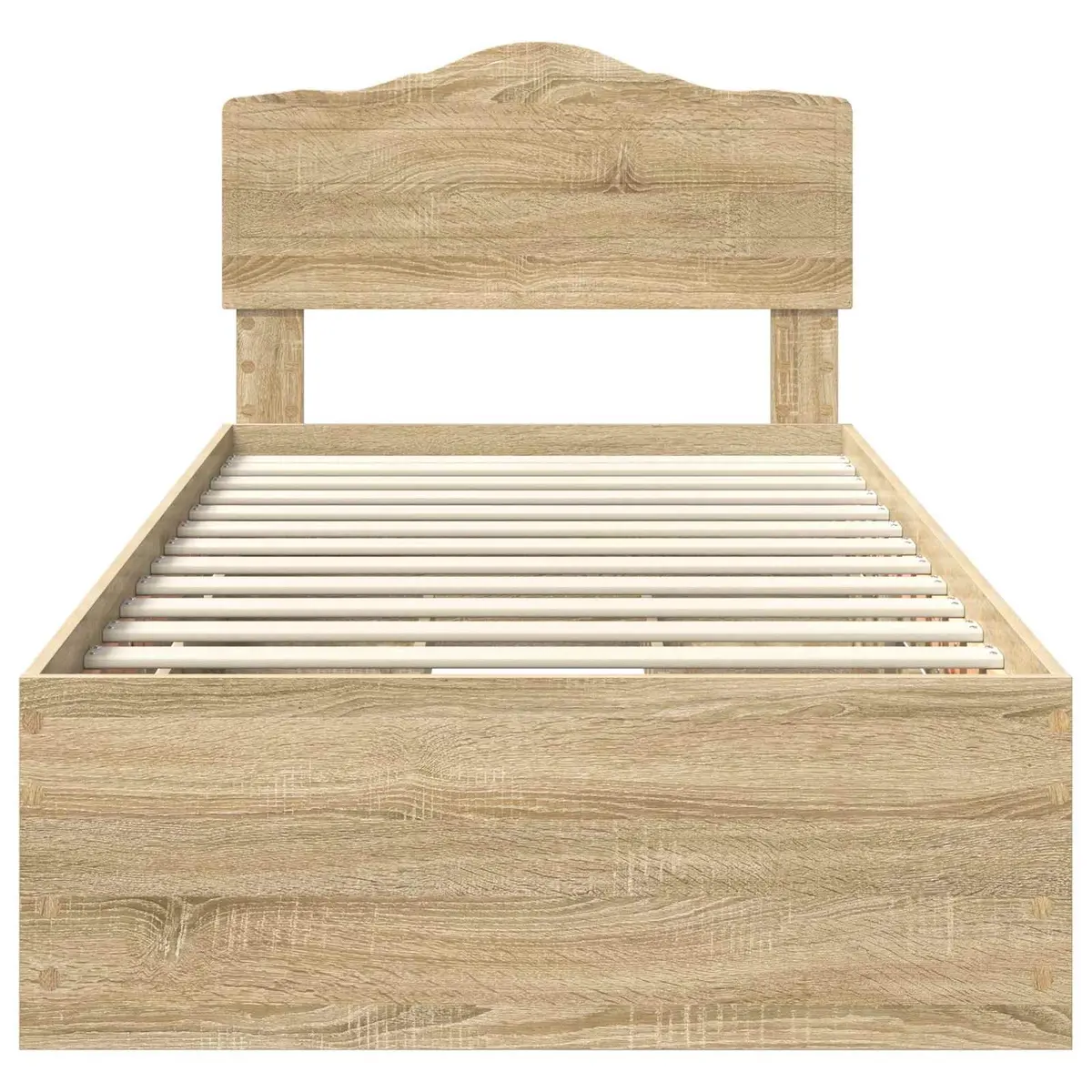 Bed Frame with Storage Drawer Sonoma Oak 90 x 190 cm Engineered Wood Modern