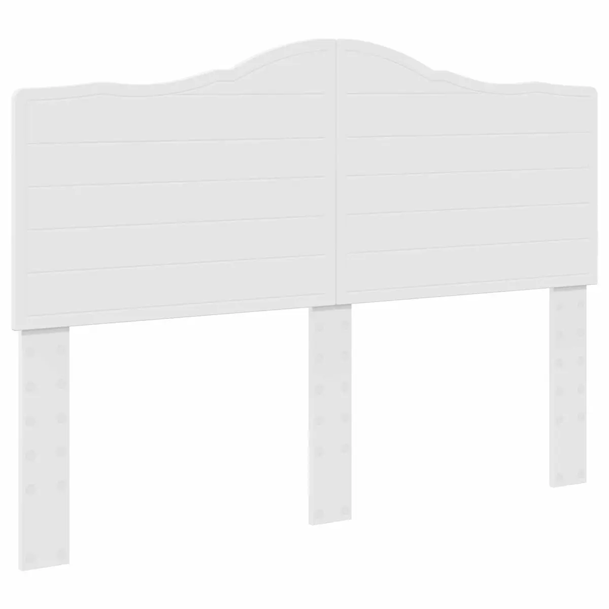 White Bed Frame with Headboard 150 x 200 cm