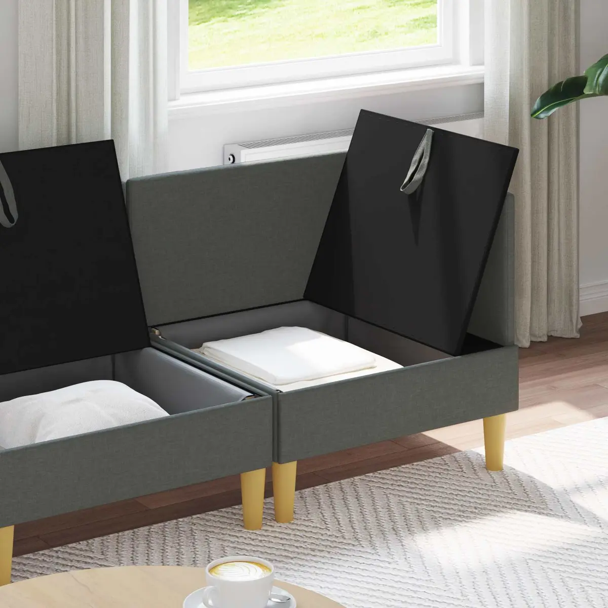 3-Piece Modular Sofa Set with Storage