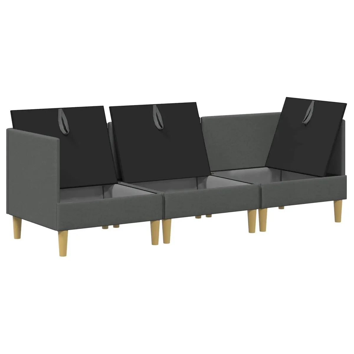 3-Piece Modular Sofa Set with Storage