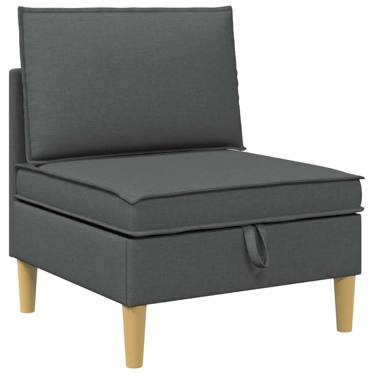 Modular Sofa Set 4 Pieces with Storage Grey Fabric Living Room Sectional