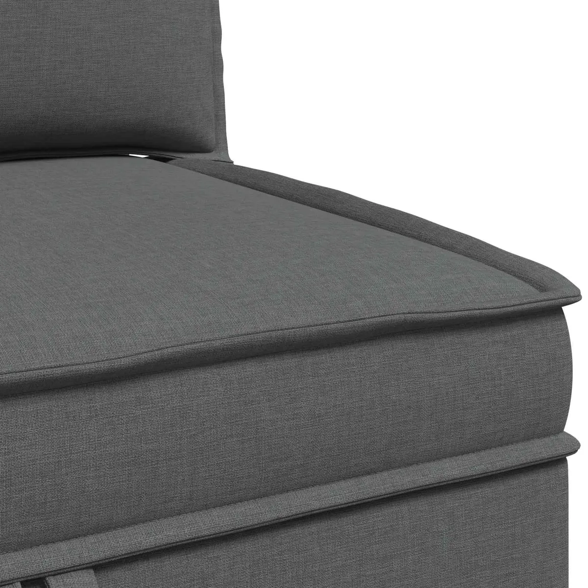 Modular Sofa Set 4 Pieces with Storage Grey Fabric Living Room Sectional