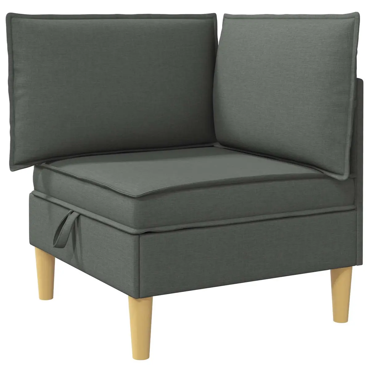 Modular Sofa Set 5 Pieces with Storage Grey Fabric Living Room Furniture