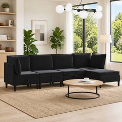 5-Piece Velvet Sofa Set: Specifications and Features
