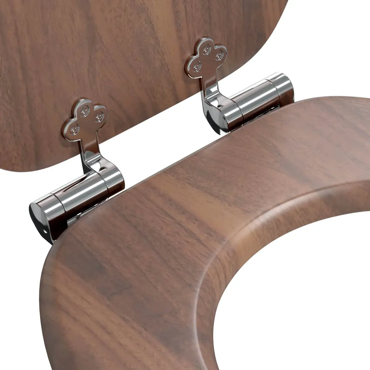Soft-Close Toilet Seat Bathroom 44x38cm MDF 2 Piece