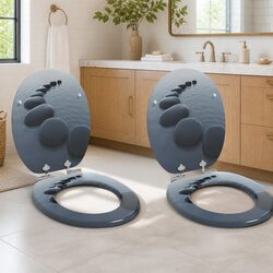MDF Soft-Close Toilet Seats 44x38cm 2-Pack Standard Fit