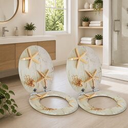 Specifications of Yellow and White Soft-Close Toilet Seats 2 Pack