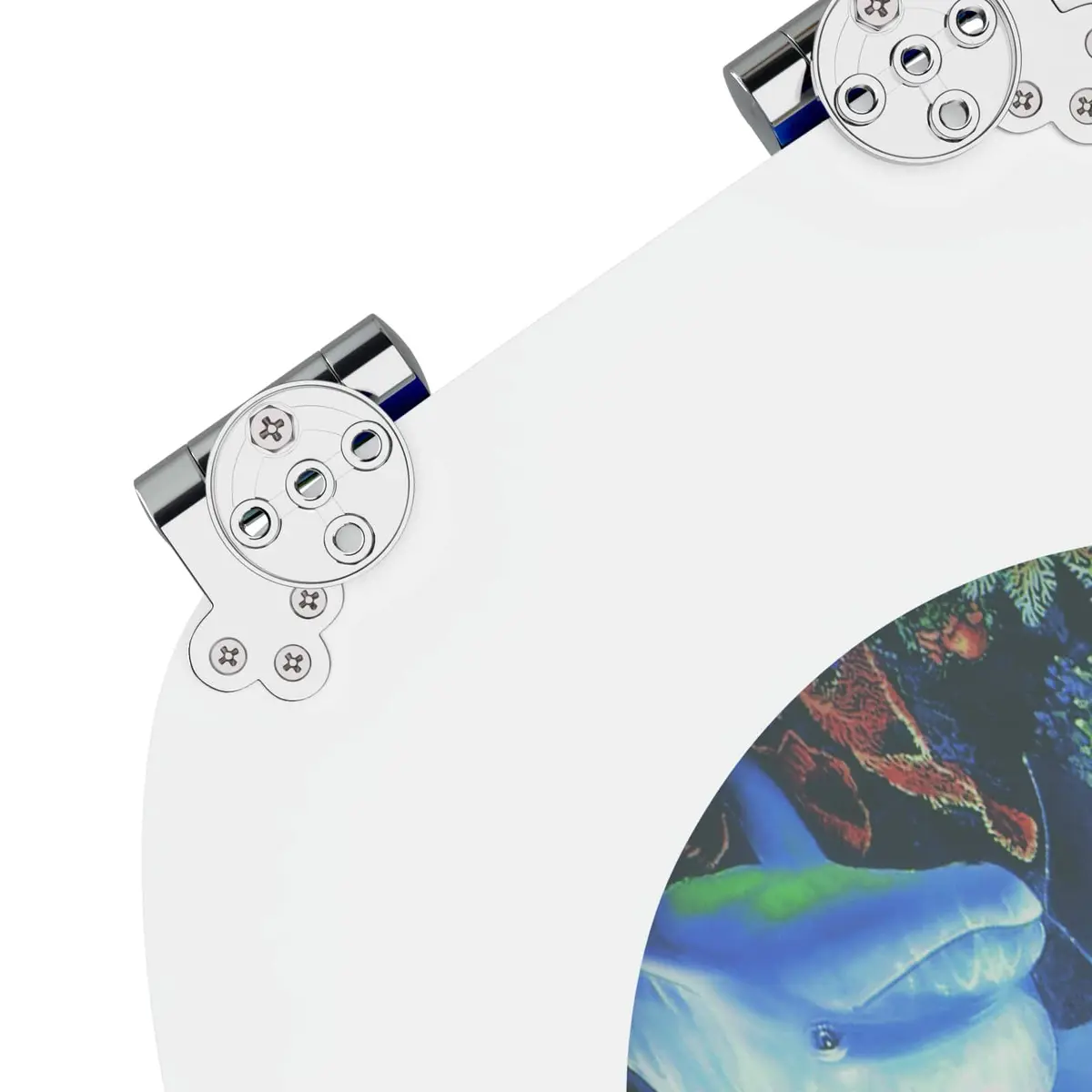 Soft-Close Toilet Seat Bathroom Fixture 44 x 38 cm Blue 2 Pack