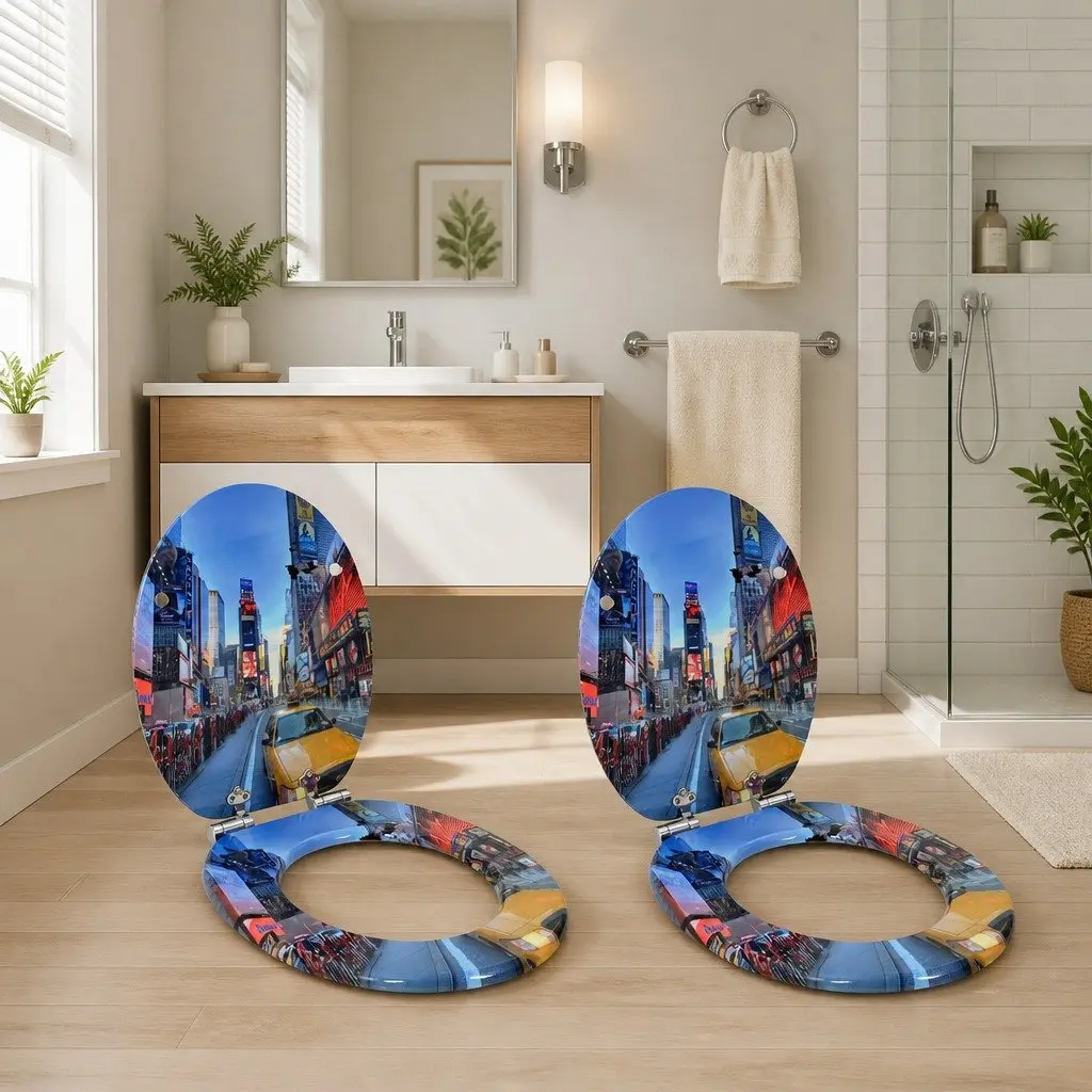 Soft-Close Toilet Seat 2 Pack Multicolour