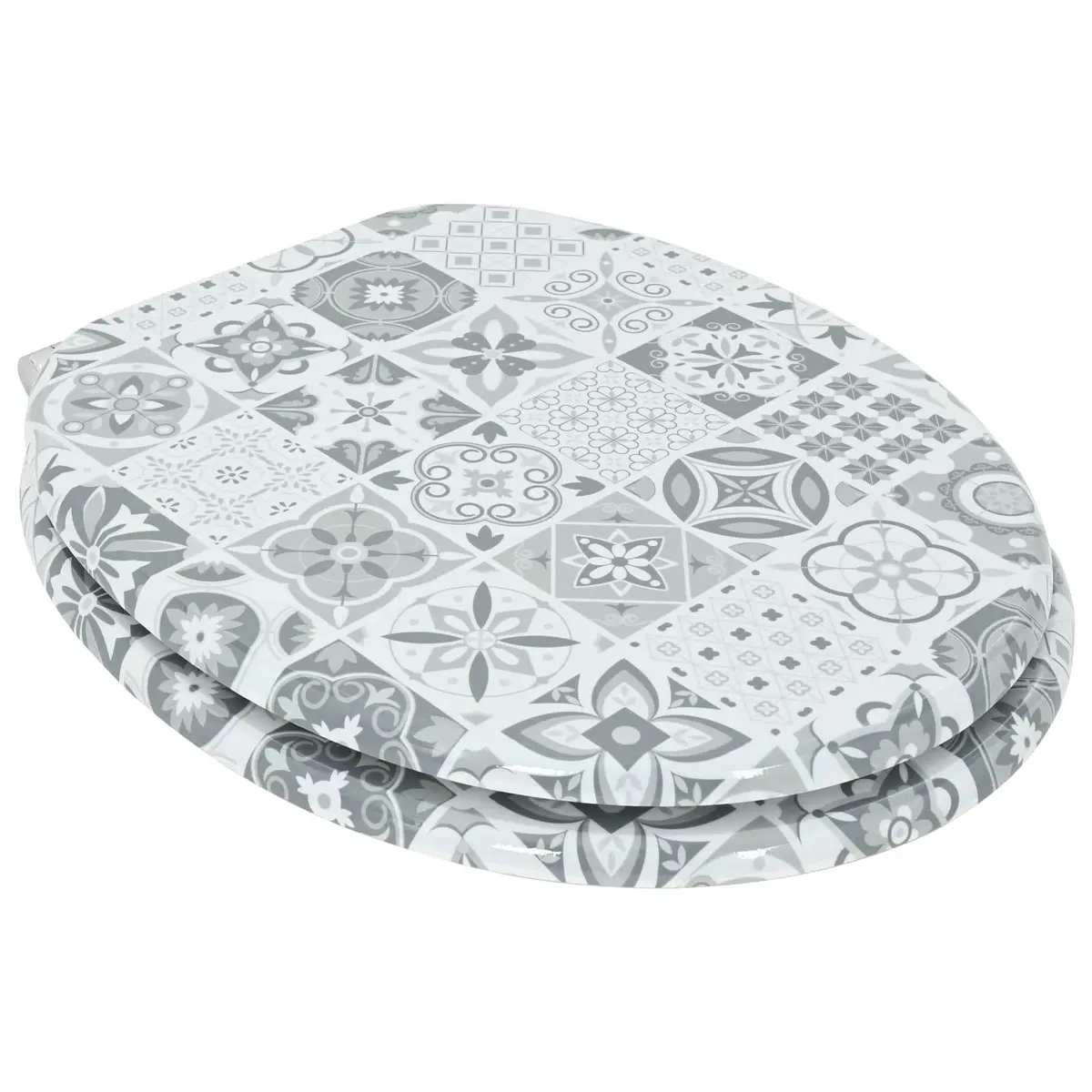 Soft-Close Toilet Seat Blue White 2 Pack