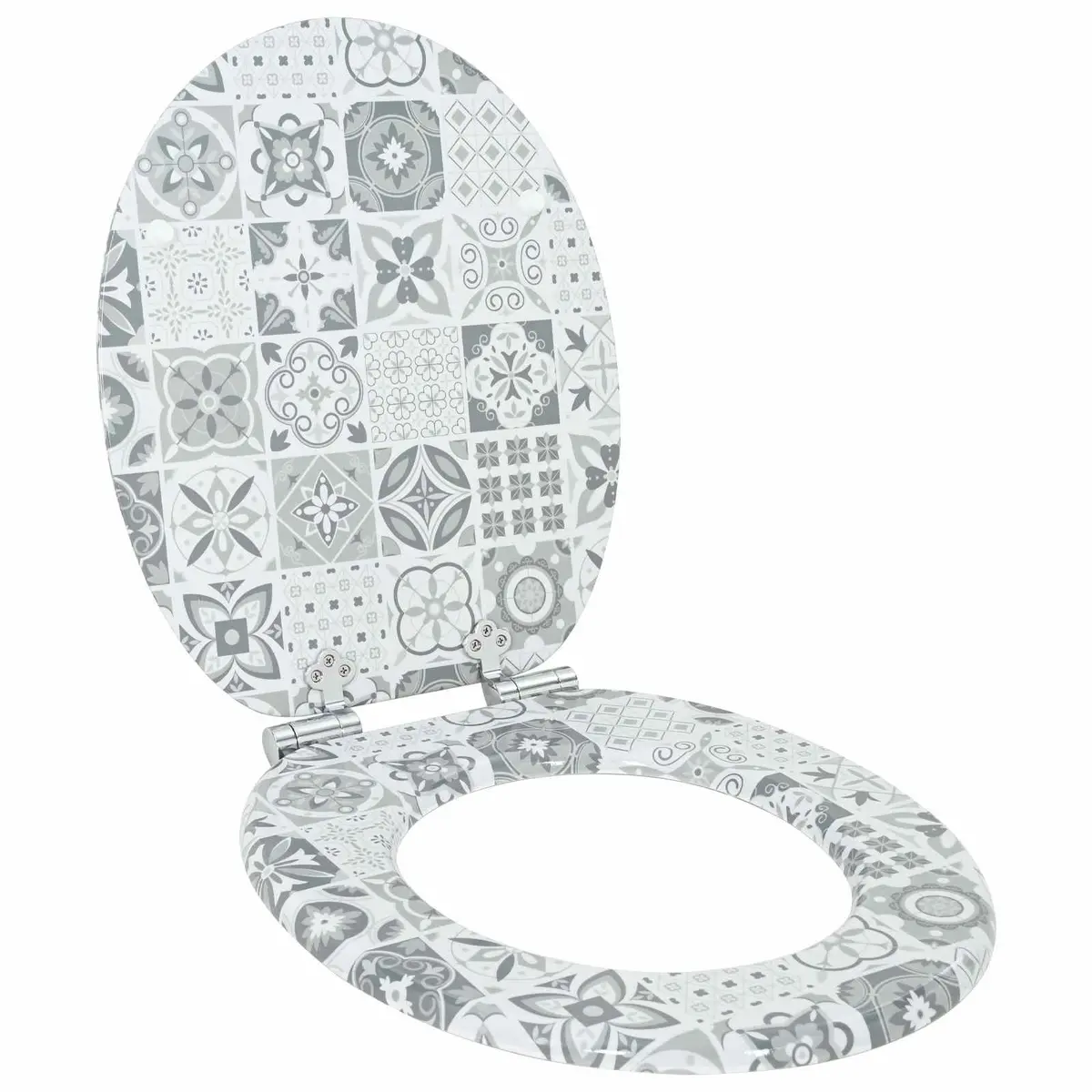 Soft-Close Toilet Seat Blue White 2 Pack