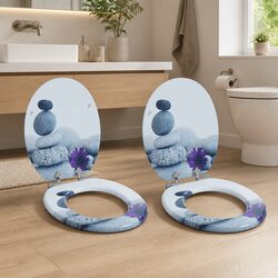 MDF Soft-Close Toilet Seats 44 x 38 cm - 2 Pack