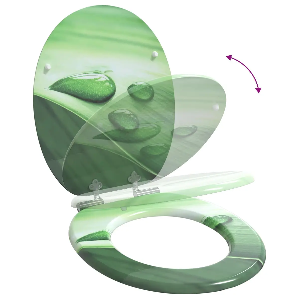 Soft-Close Toilet Seat in Green MDF
