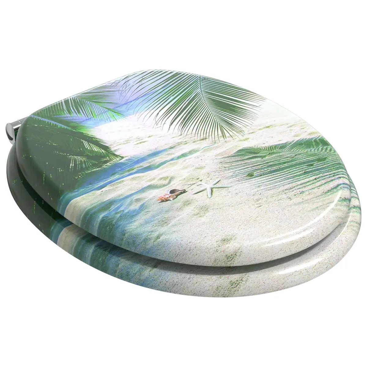 Soft-Close Toilet Seat 2 Pack Bathroom Green 44 x 38 cm MDF