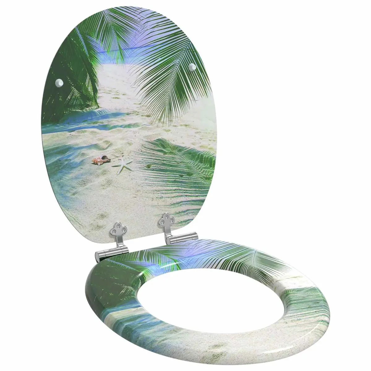 Soft-Close Toilet Seat 2 Pack Bathroom Green 44 x 38 cm MDF