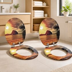 Specifications of Orange Soft-Close Toilet Seat 44 x 38 cm