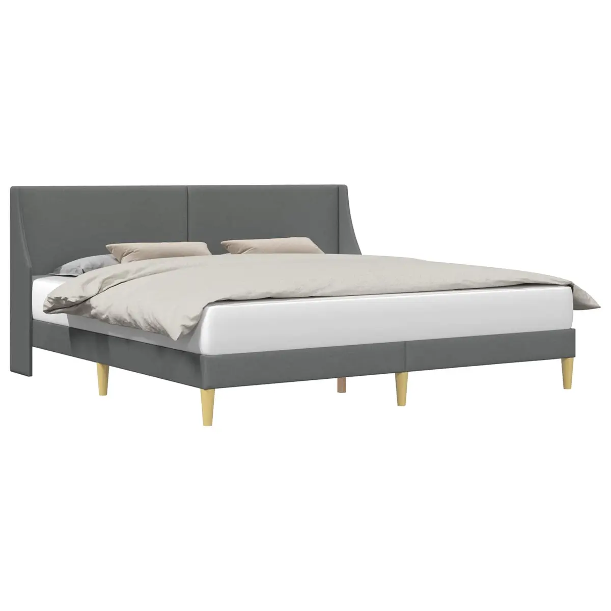 Bed Frame Dark Grey 180 x 200 cm for Modern Bedroom Furniture