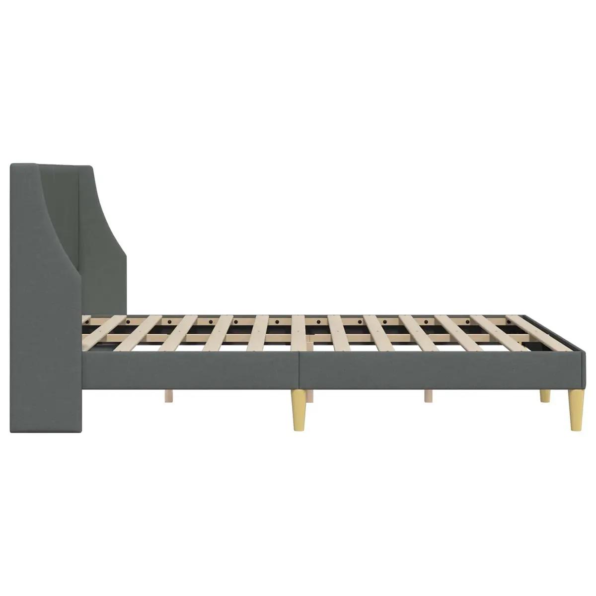 Bed Frame Dark Grey Bedroom Furniture Platform Base