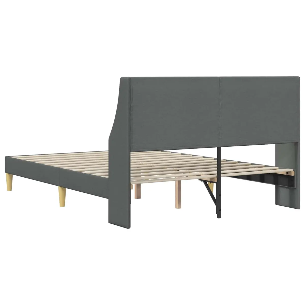 Bed Frame Dark Grey Bedroom Furniture Platform Base