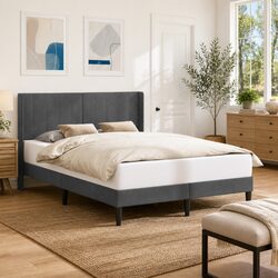 Specifications of Modern Bed Frame with Velvet Headboard