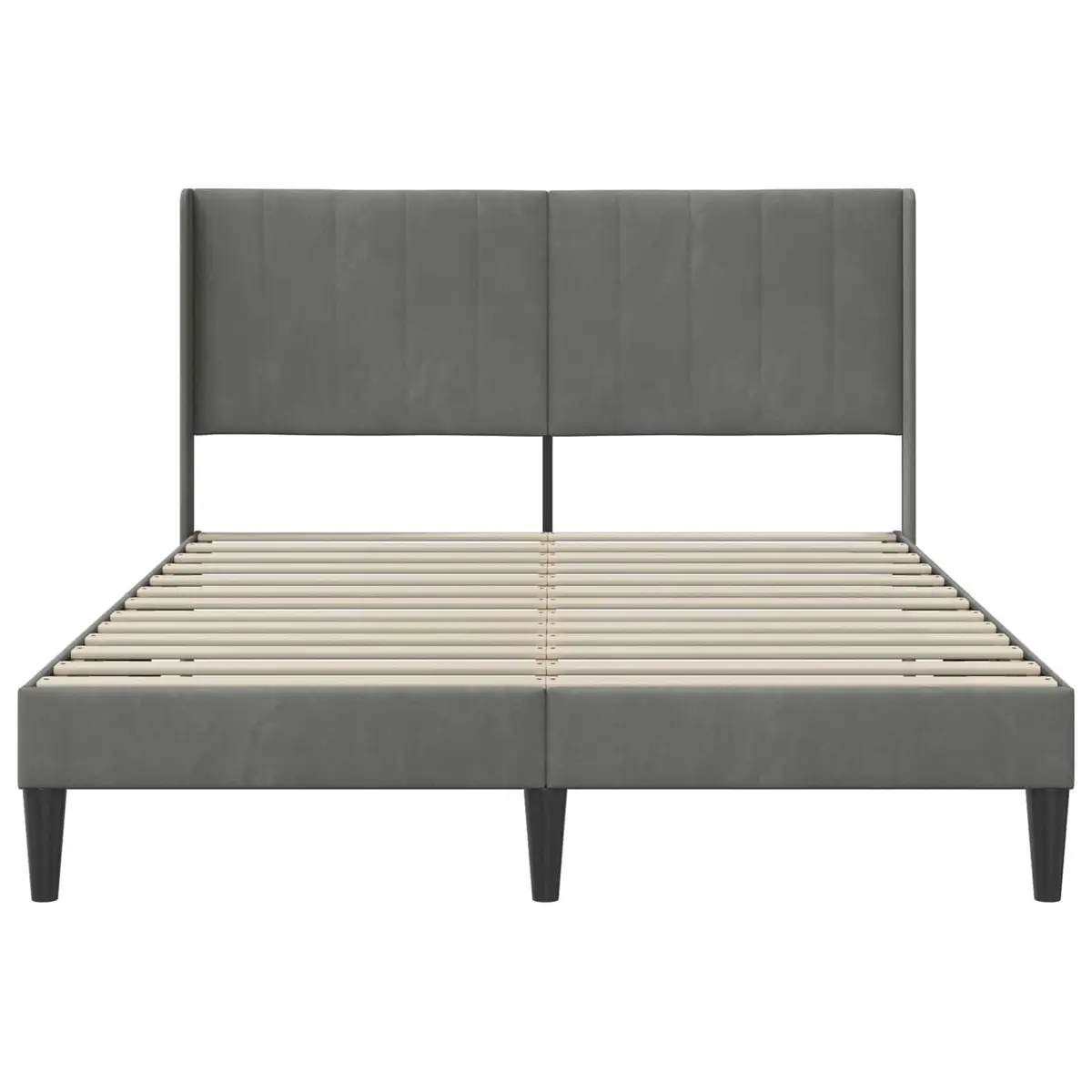 Bed Frame with Velvet Headboard