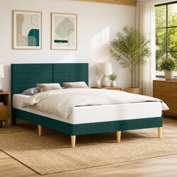 Specifications of Dark Grey Bed Frame with Fabric Headboard
