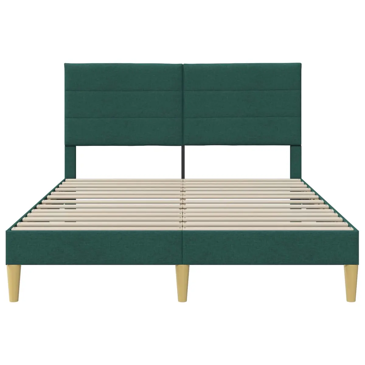 Bed Frame for Bedroom Dark Grey Size with Fabric Headboard