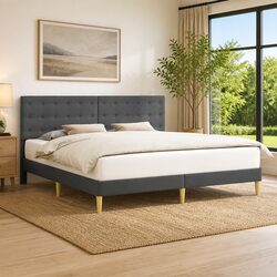 Specifications of Modern Bed Frame with Fabric Headboard
