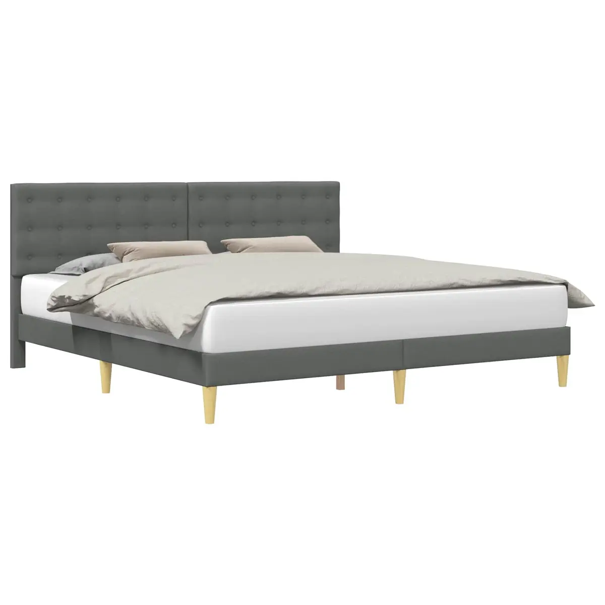Bed Frame with Fabric Headboard