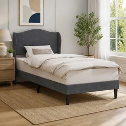 Specifications for Dark Grey Velvet Bed Frame 90 x 190 cm