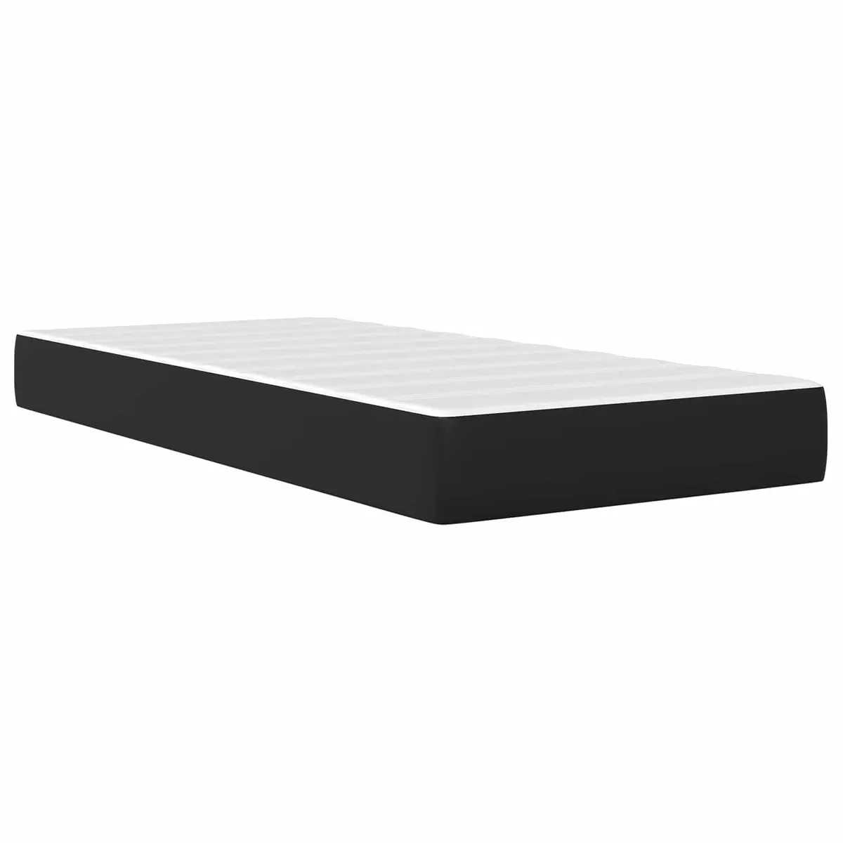 Bed Frame with Mattress for Bedroom 90 x 190 cm Faux Leather with LED Lighting and USB Ports