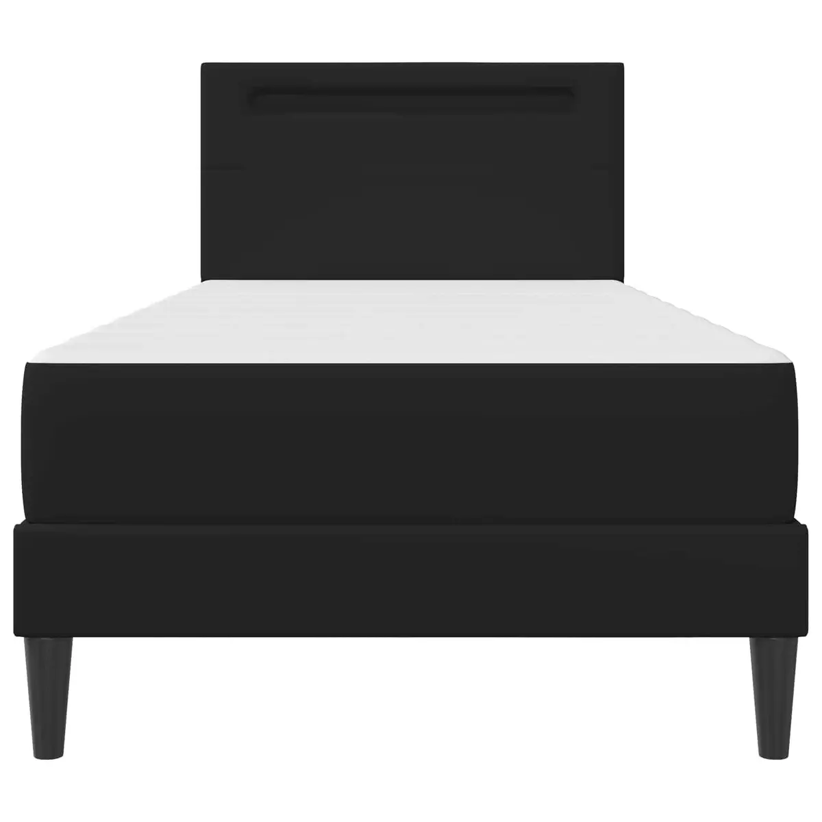 Black Bed Frame with LED Lights 90 x 190 cm