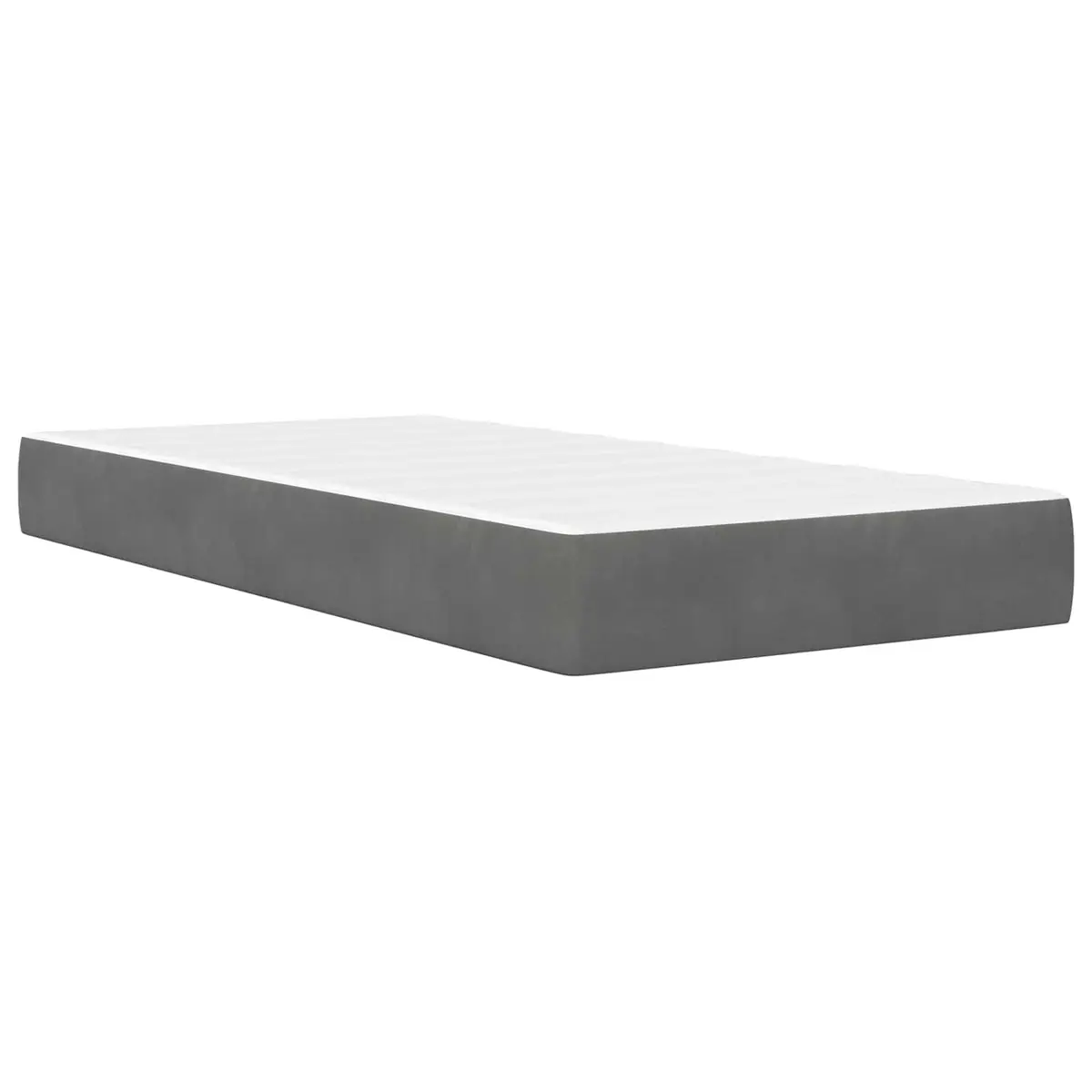 Bed Frame with Headboard in Dark Grey Velvet 90 x 190 cm