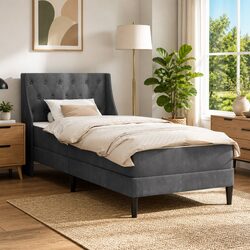 Specifications of Velvet Bed Frame with Mattress 90 x 200 cm