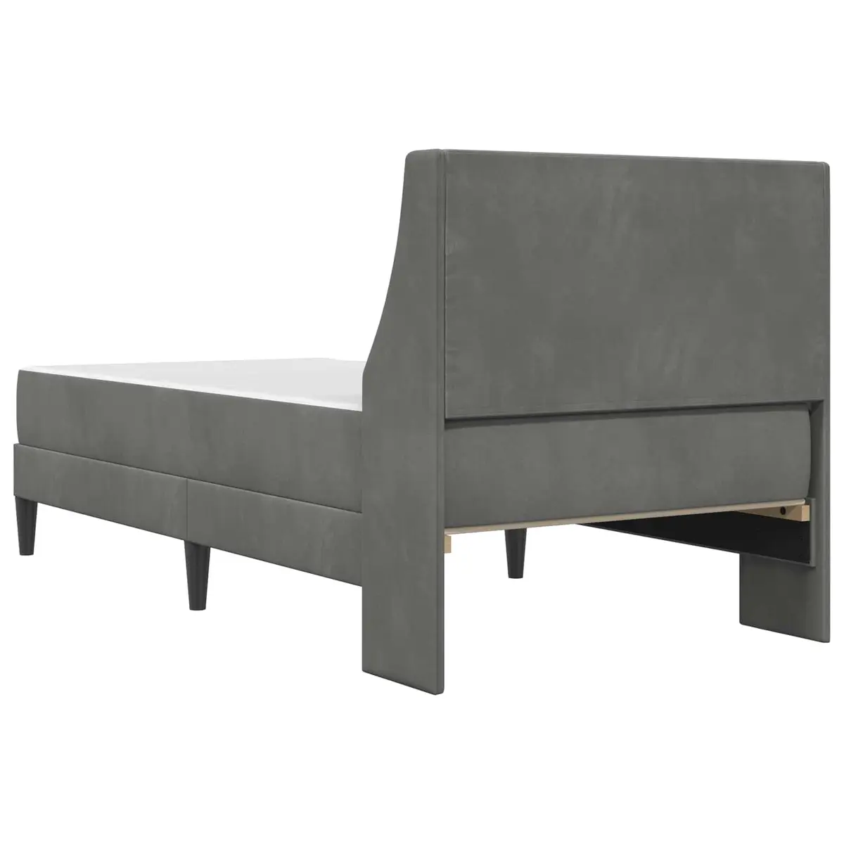 Velvet Bed Frame with Mattress 90 x 200 cm