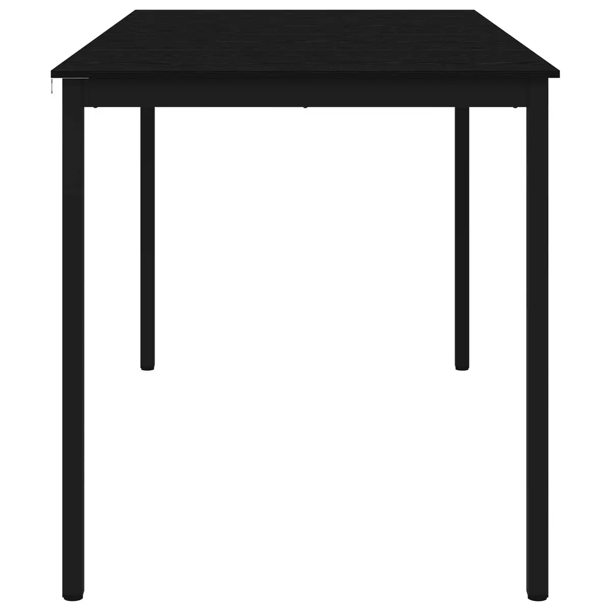 Standing Bar Table Rectangular Black Engineered Wood Kitchen Dining Room Modern