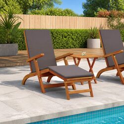 Adjustable Folding Sun Lounger 2-Pack Outdoor Chairs
