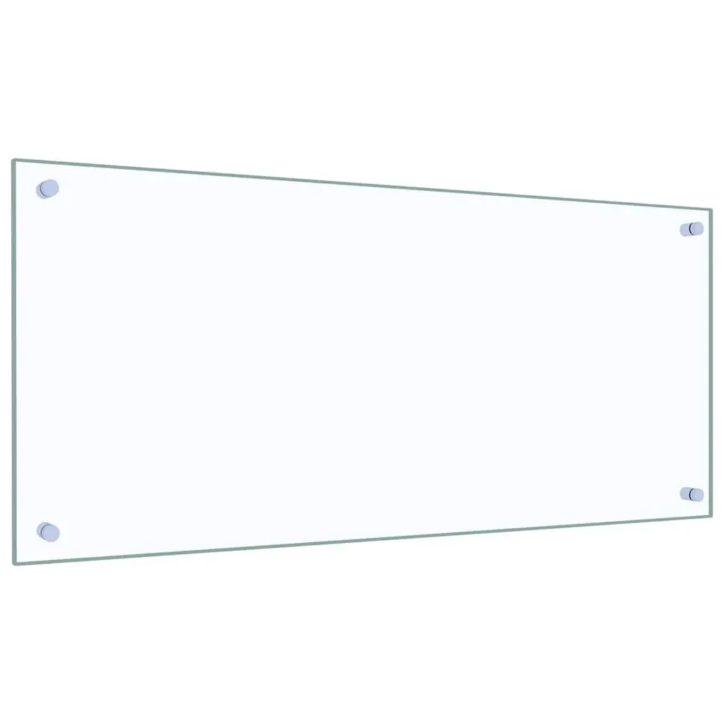 Kitchen Backsplash Tempered Glass 90 x 40 cm Transparent 2 Pieces Heat Resistant