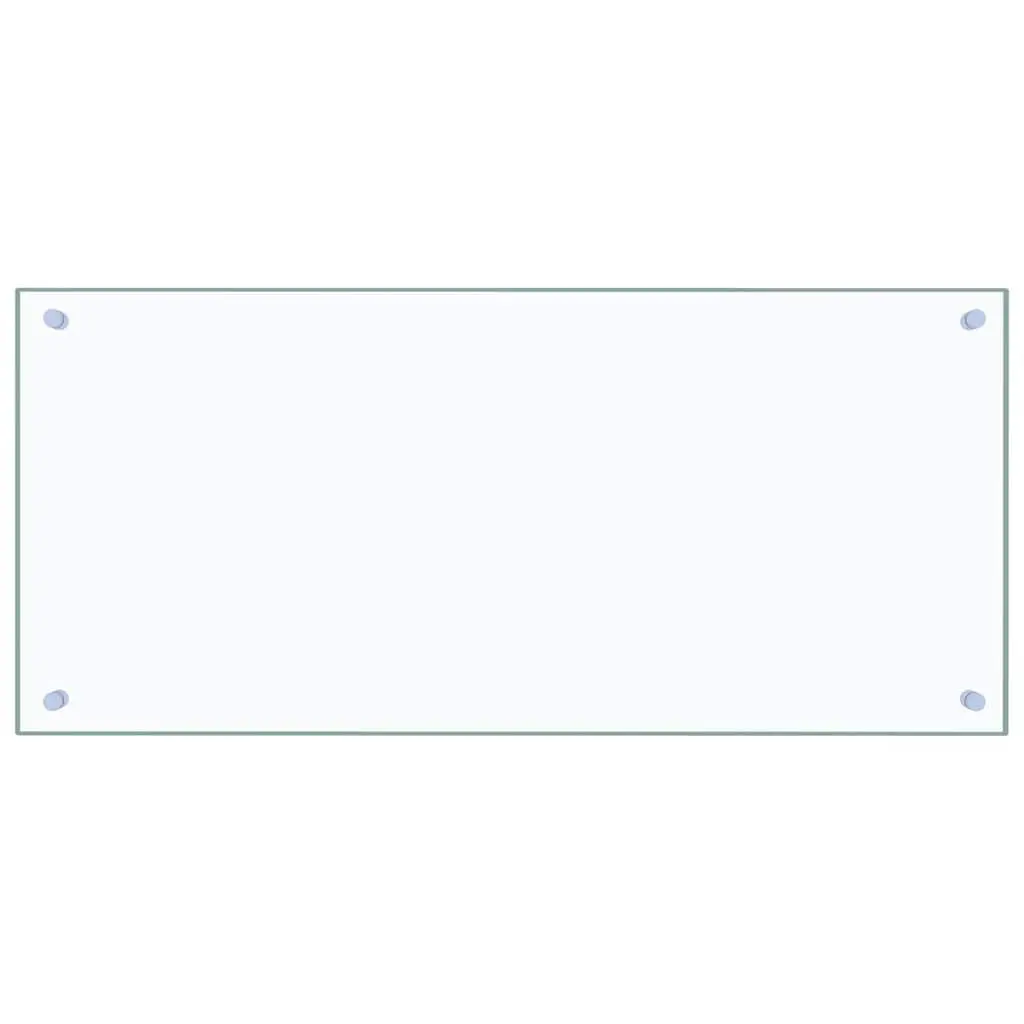 Kitchen Backsplash Tempered Glass 90 x 40 cm Transparent 2 Pieces Heat Resistant