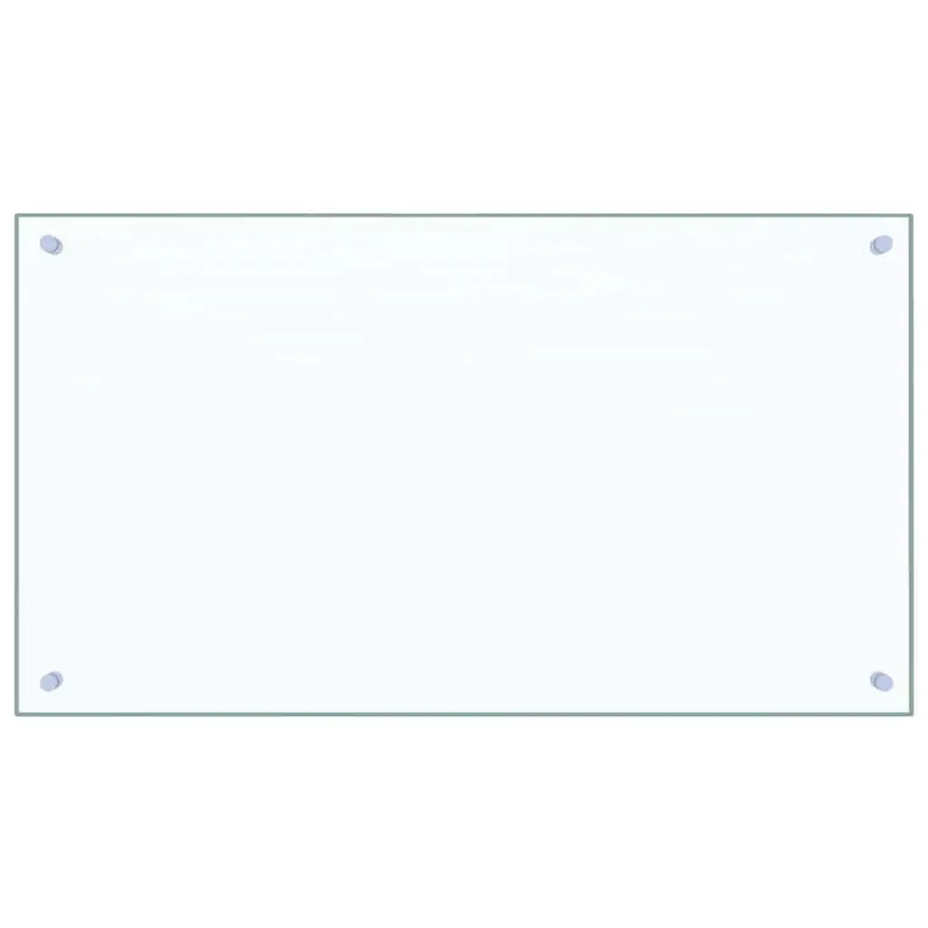 Kitchen Backsplash 2 pcs Transparent Tempered Glass 90 x 50 cm Splashback Panel