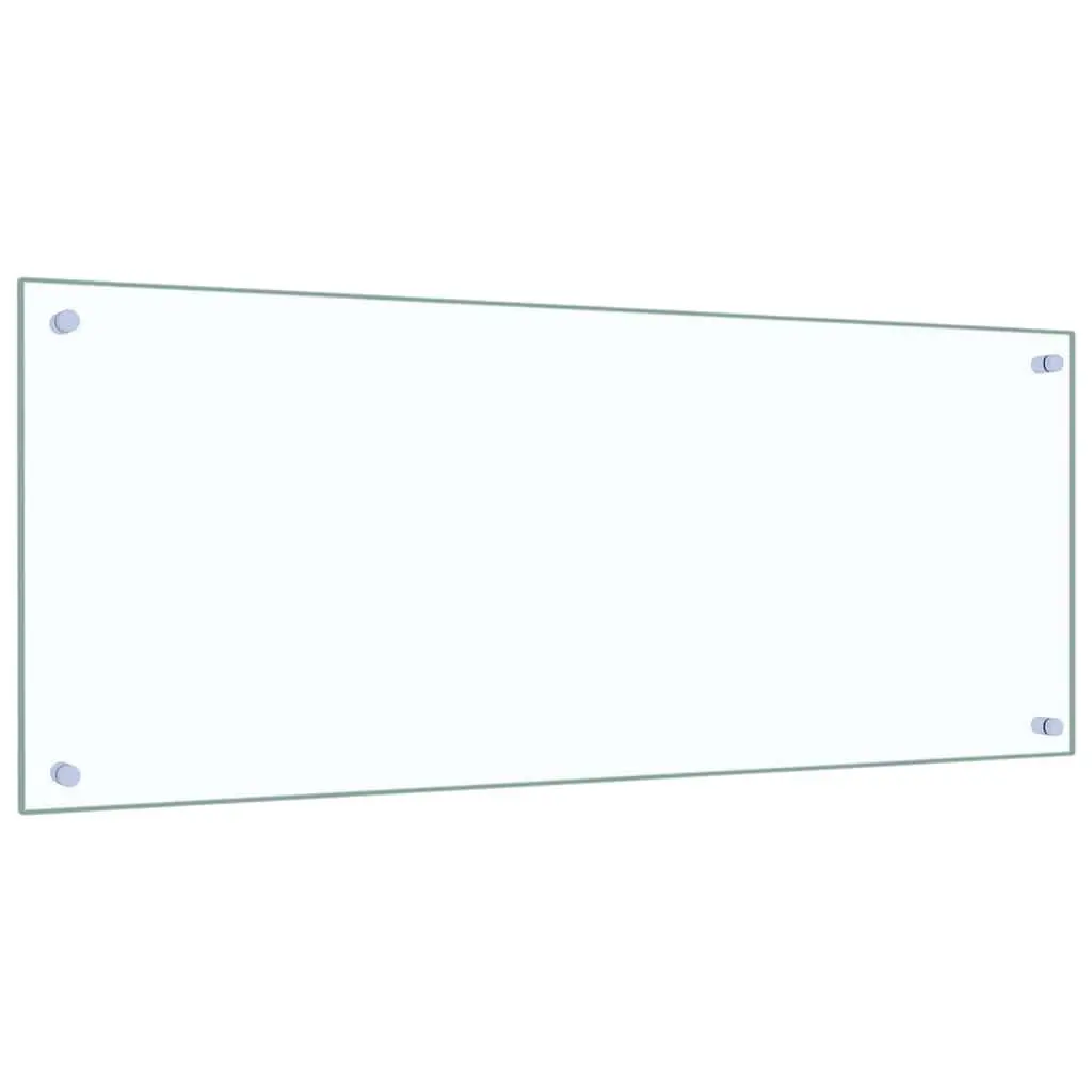 Tempered Glass Kitchen Backsplash Transparent 100x40cm 2 Pieces Wall Splashback