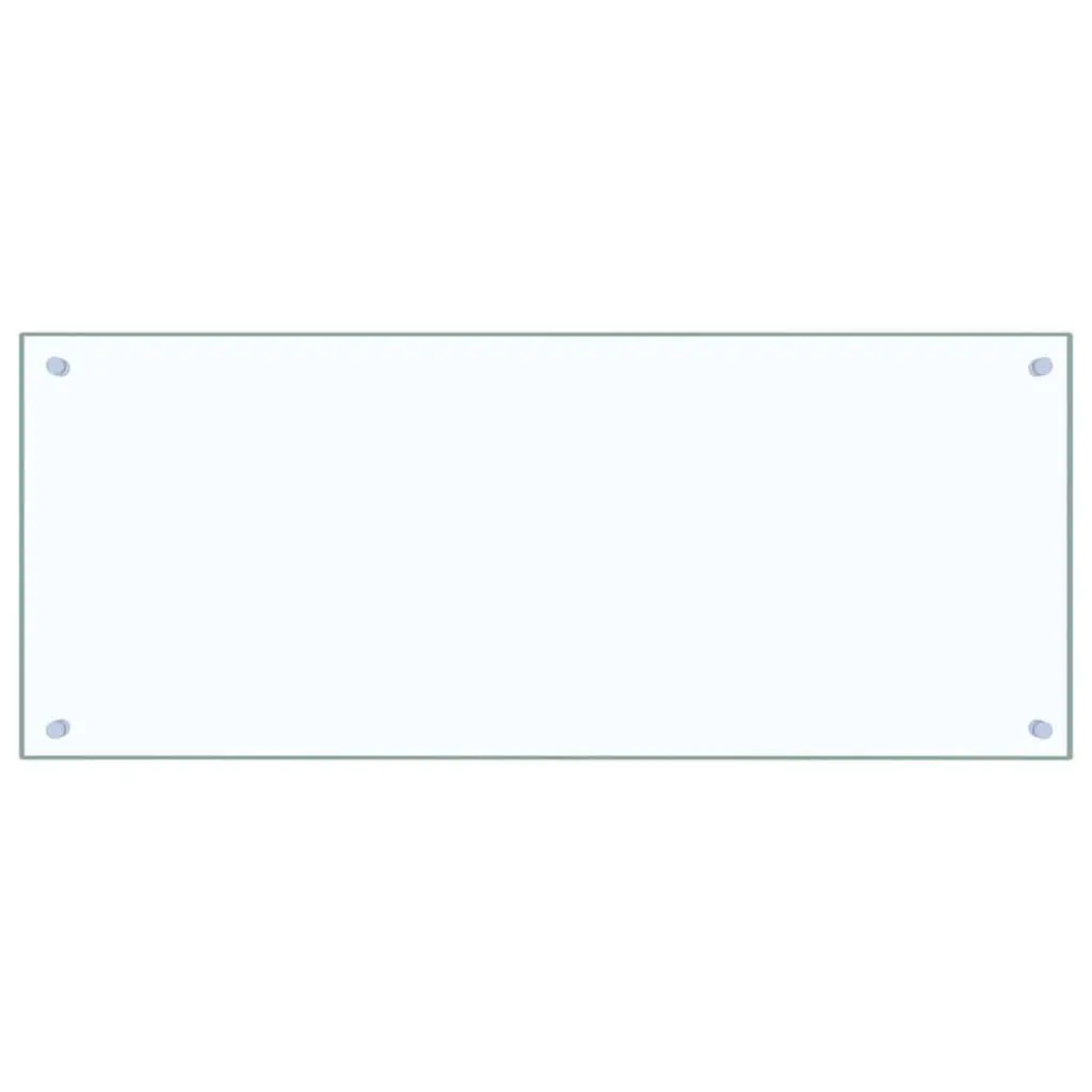Tempered Glass Kitchen Backsplash Transparent 100x40cm 2 Pieces Wall Splashback