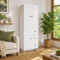 Dimensions and Details: 2-Piece Storage Cabinet Set